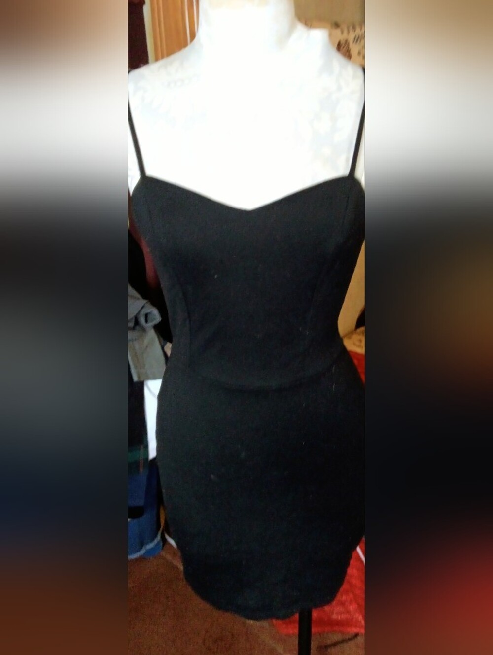unknown small black strappy bodycon dress. sixe small
